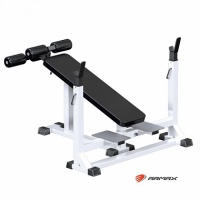 скамья для штанги со стойками с обратным наклоном arms ar013