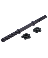 гриф гантельный bb-106, пластиковый, с пластиковыми замками, 40 см