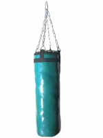 мешок боксерский на полукольцах лидер l=120 см d=35 см 40 кг (тент) синий