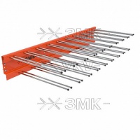 вешалка для лыжных палок змк стандарт на 57 пар, с креплением к стене