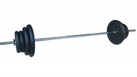 штанга наборная весом 77,3 кг (гриф 1,8 м + диски 5 кг, 10 кг, 15 кг)