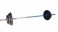 штанга наборная весом 67,3 кг (гриф 1,8 м + диски 5 кг, 10 кг, 15 кг)
