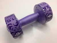 гантель виниловая 1,5 кг euro classic фиолетовый