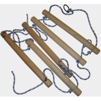 лестница веревочная plastep 9 перекладин л-д9, деревянная