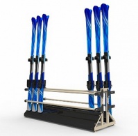 тумба для горных лыж змк эконом, мобильная двухсторонняя, на 36 пар