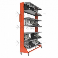 стеллаж для обуви змк премиум, мобильный односторонний, на 42 пары
