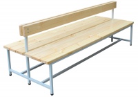 скамья для раздевалок plastep сс2-100 со спинкой, 1 м (двухсторонняя)