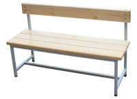 скамья для раздевалок plastep сс-150 со спинкой, 1,5 м