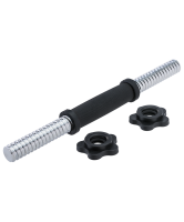 гриф гантельный bb-105, металлический, с пластиковыми замками, 40 см