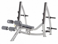 олимпийская скамья с обратным наклоном с держателями дисков hoist cf-3177