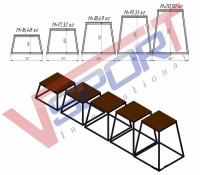 тумба для выпрыгивания v-sport 45 см kf402-45