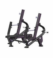 олимпийская горизонтальная скамья с ограничителями и регулировкой наклона стоек vertex еfb 102