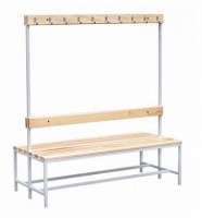 скамейка для раздевалок двусторонняя с вешалками atlet imp-a413