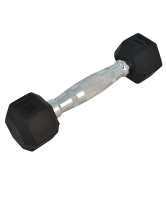 гантель обрезиненная db-301 1 кг, черная