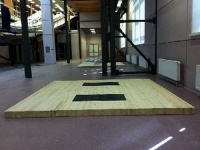 помост тяжелоатлетический тренировочный 4х4х0.06м sportiko