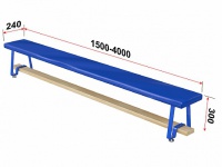 скамья гимнастическая мягкая, ножки металлические