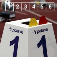 тумба с номером дорожки и указателем фальстарта polanik к-т из 6 шт. lm-45/6