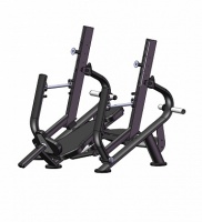 олимпийская наклонная скамья с ограничителями и регулировкой наклона стоек vertex еfb 101